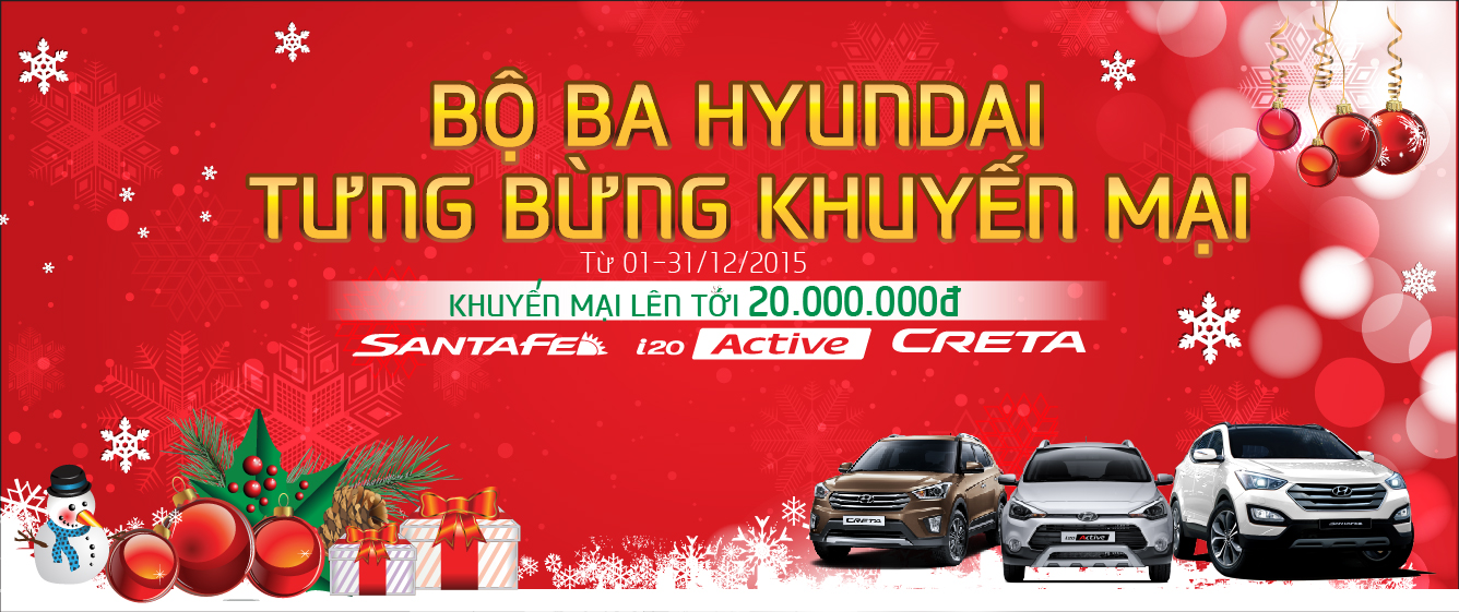 Khuyến mại 20 triệu đồng cho nhiều mẫu xe Hyundai tại Việt Nam